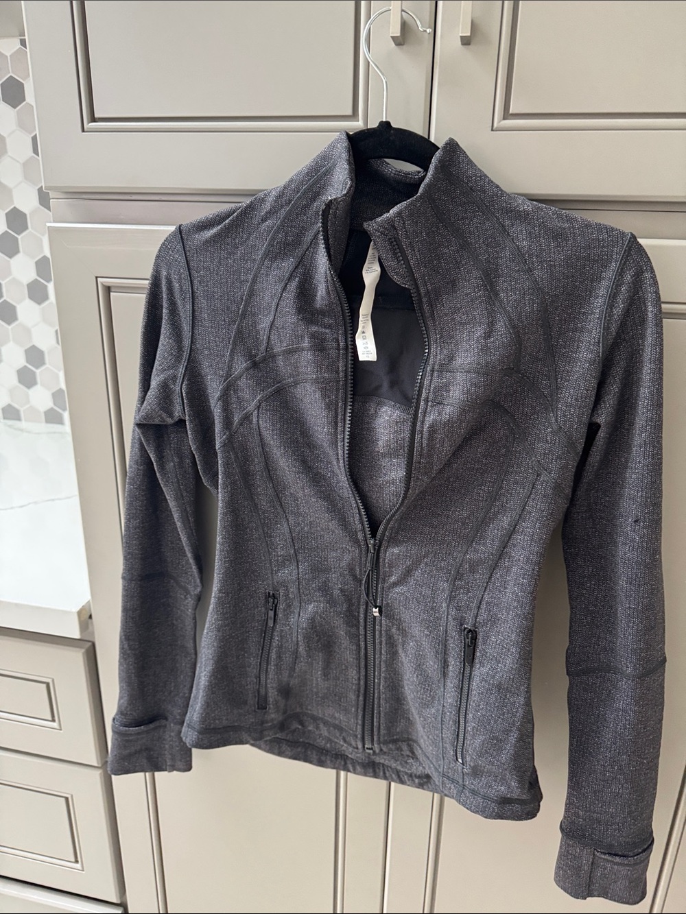 lululemon athletica Dark Gray Heather Full-Zip Bomber Jacket